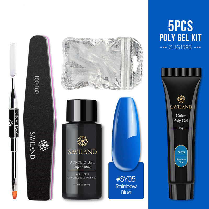 5-Piece Soft Rainbow Poly Gel Kit - MERLIÁ