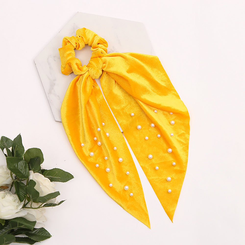 Fashion Cute Flannel Pearl Large Intestine Hair Tie MERLIÁ