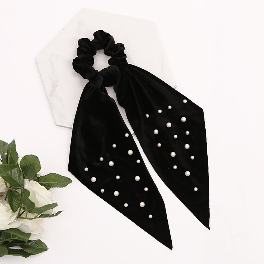 Fashion Cute Flannel Pearl Large Intestine Hair Tie MERLIÁ