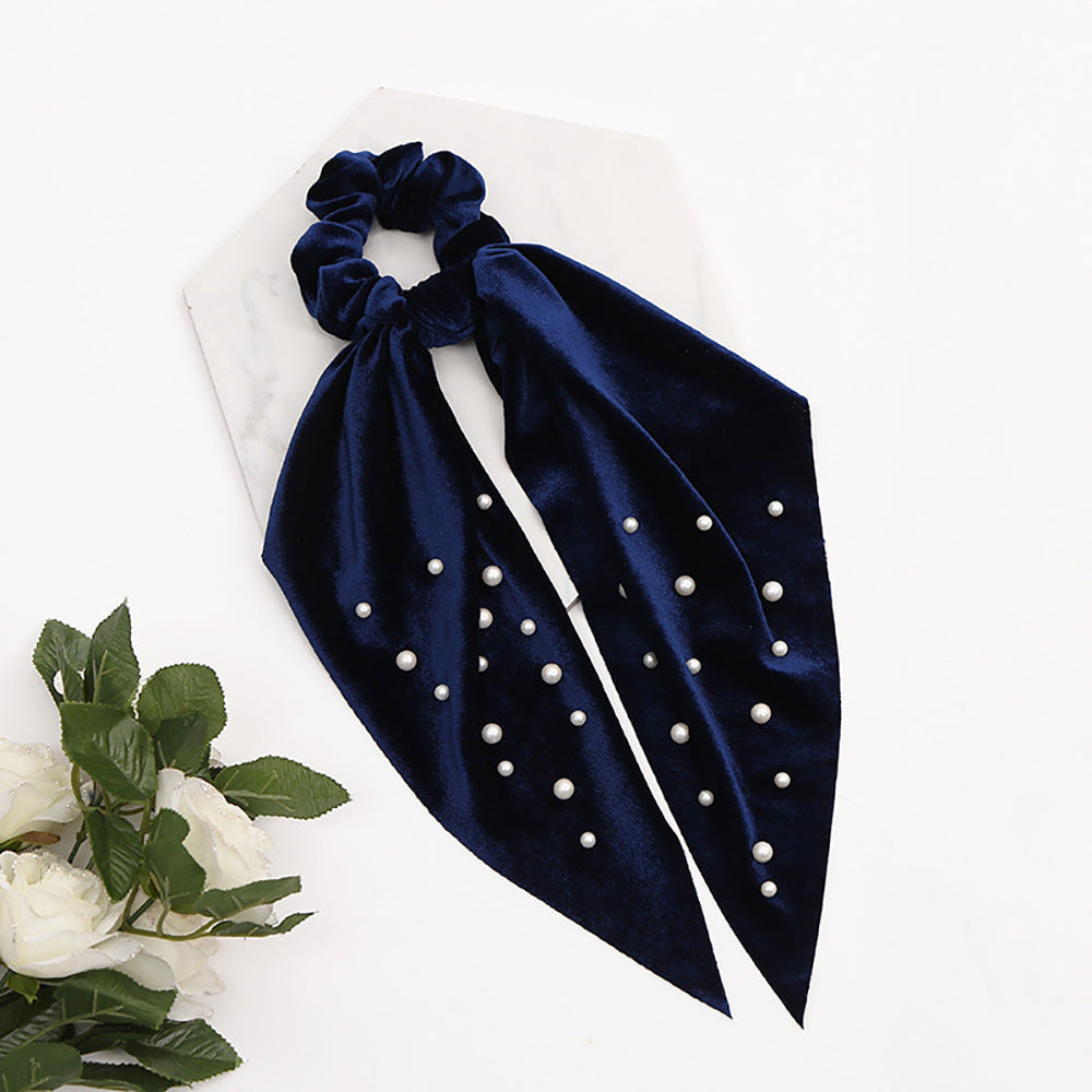 Fashion Cute Flannel Pearl Large Intestine Hair Tie MERLIÁ