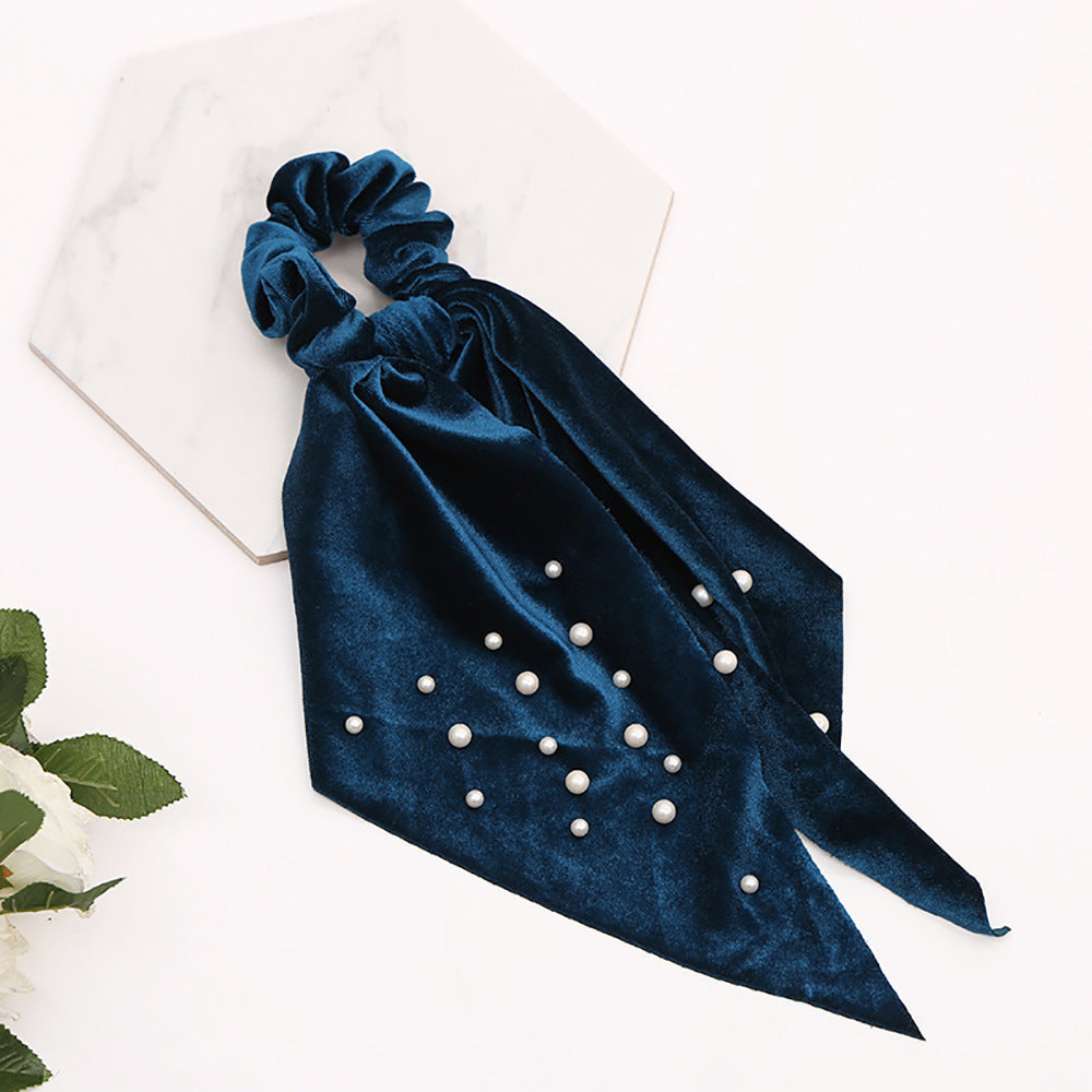 Fashion Cute Flannel Pearl Large Intestine Hair Tie MERLIÁ