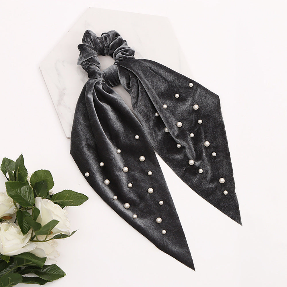 Fashion Cute Flannel Pearl Large Intestine Hair Tie MERLIÁ