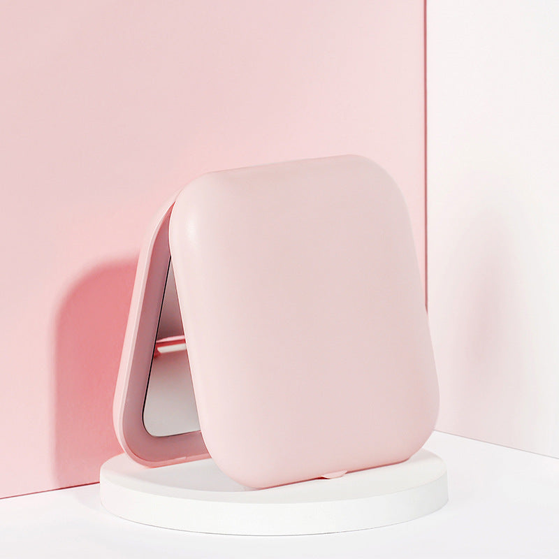 Espejo de maquillaje LED plegable portátil con luz