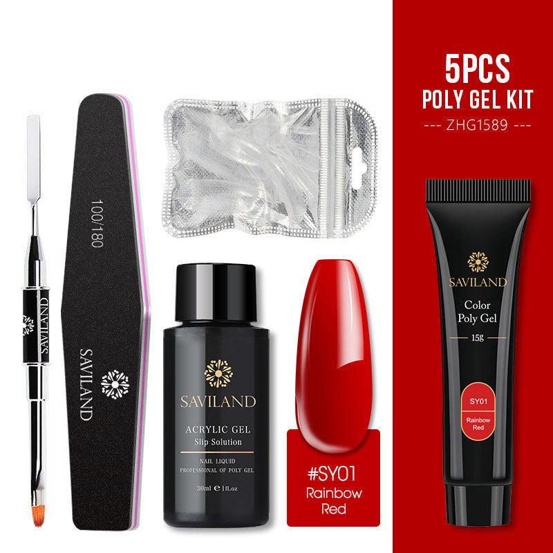 5-Piece Soft Rainbow Poly Gel Kit MERLIÁ
