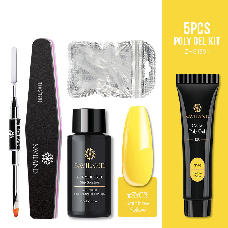 5-Piece Soft Rainbow Poly Gel Kit - MERLIÁ