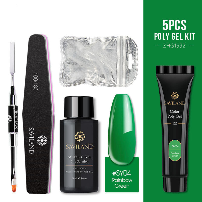 5-Piece Soft Rainbow Poly Gel Kit - MERLIÁ