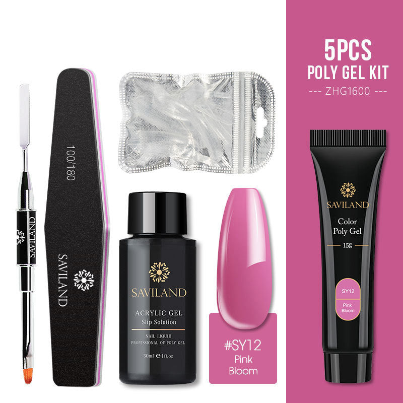 5-Piece Soft Rainbow Poly Gel Kit - MERLIÁ