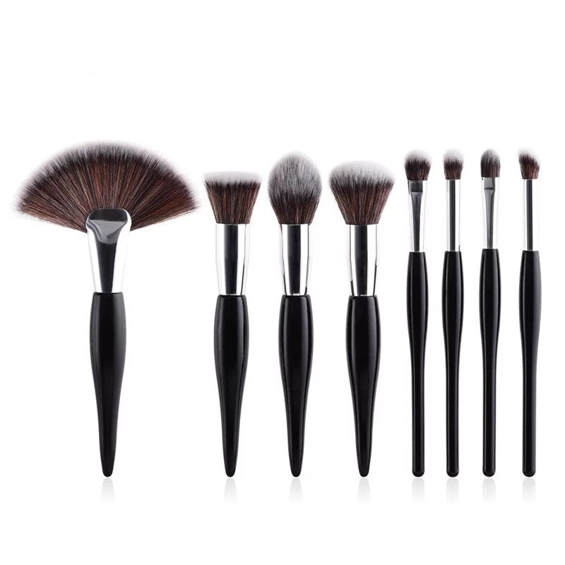 Make-up-Pinselset aus Holz – 8-teiliges Nylonpinselset