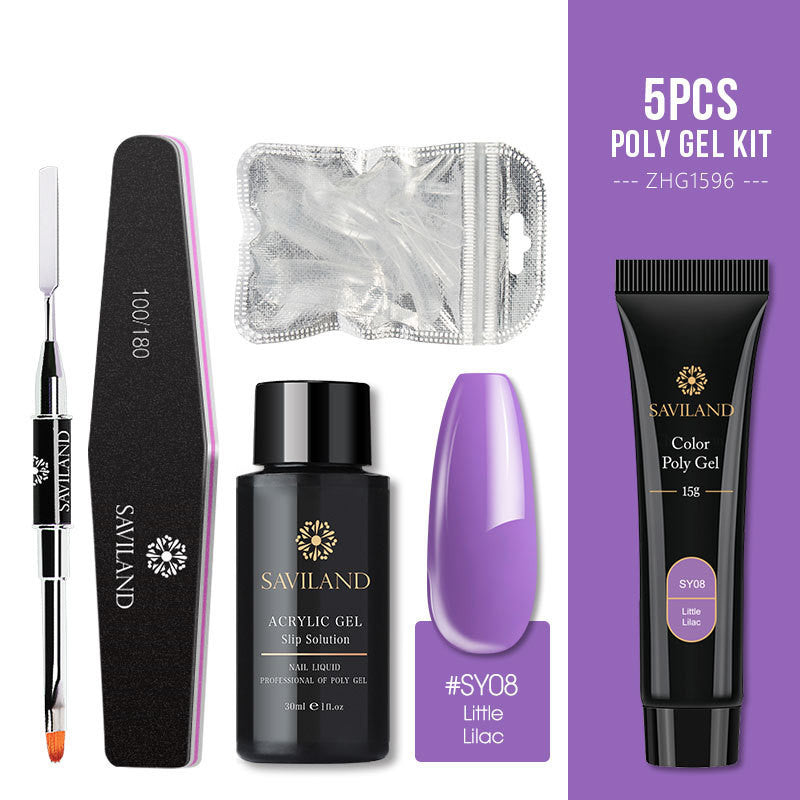 5-Piece Soft Rainbow Poly Gel Kit - MERLIÁ