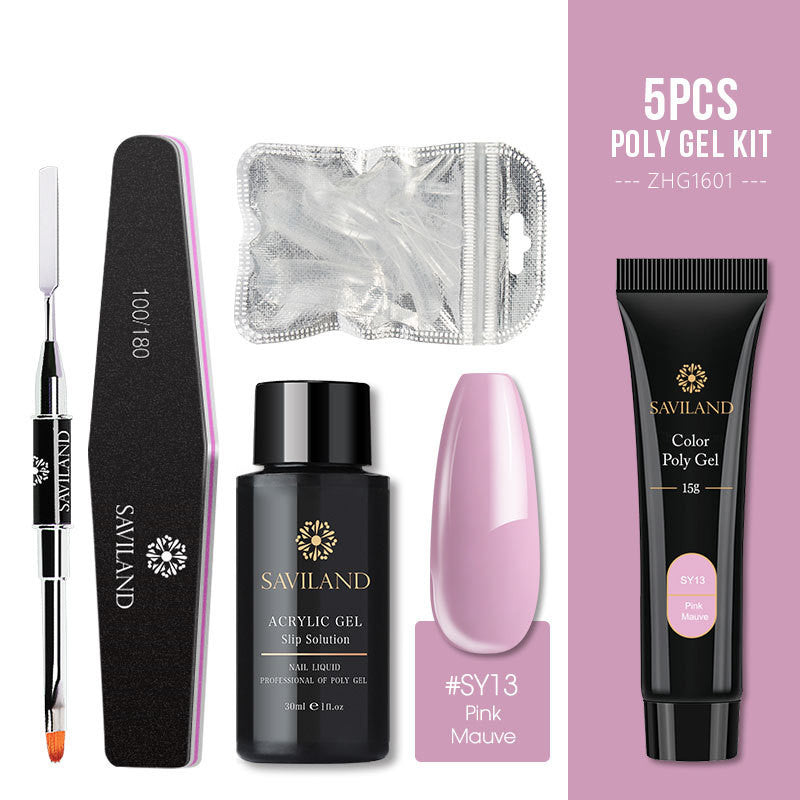 5-Piece Soft Rainbow Poly Gel Kit - MERLIÁ