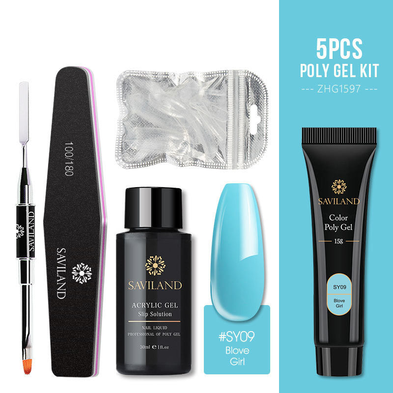 5-Piece Soft Rainbow Poly Gel Kit - MERLIÁ