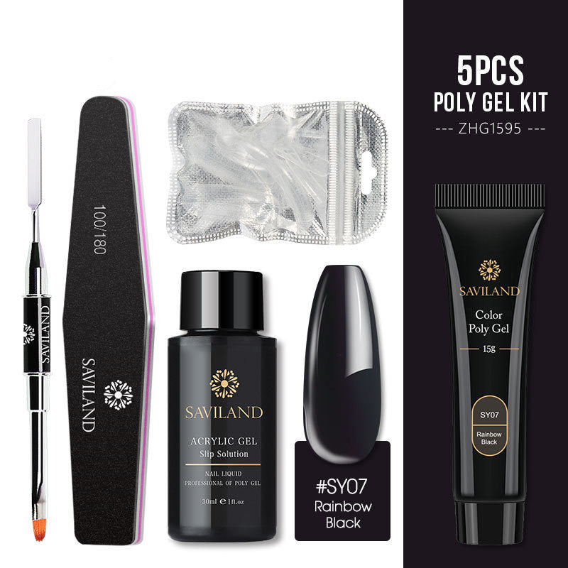 5-Piece Soft Rainbow Poly Gel Kit - MERLIÁ