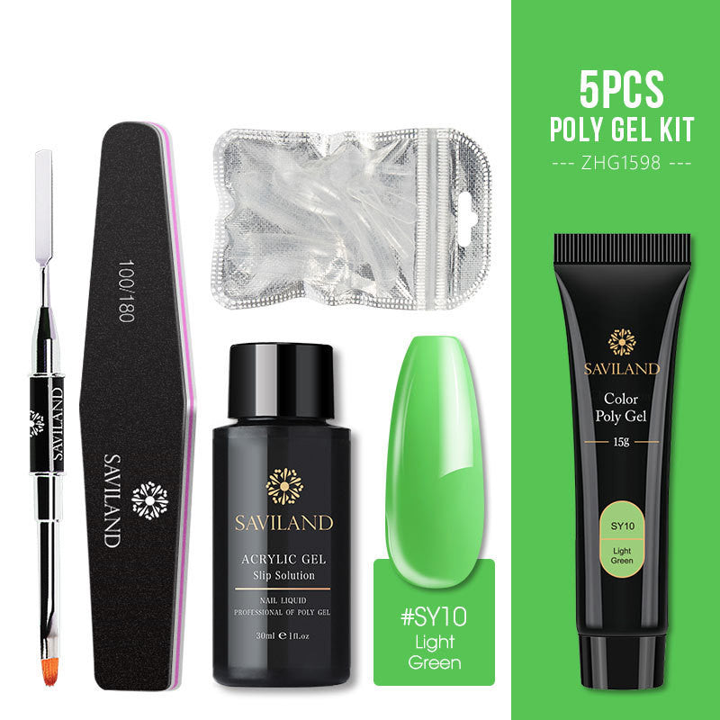5-Piece Soft Rainbow Poly Gel Kit - MERLIÁ
