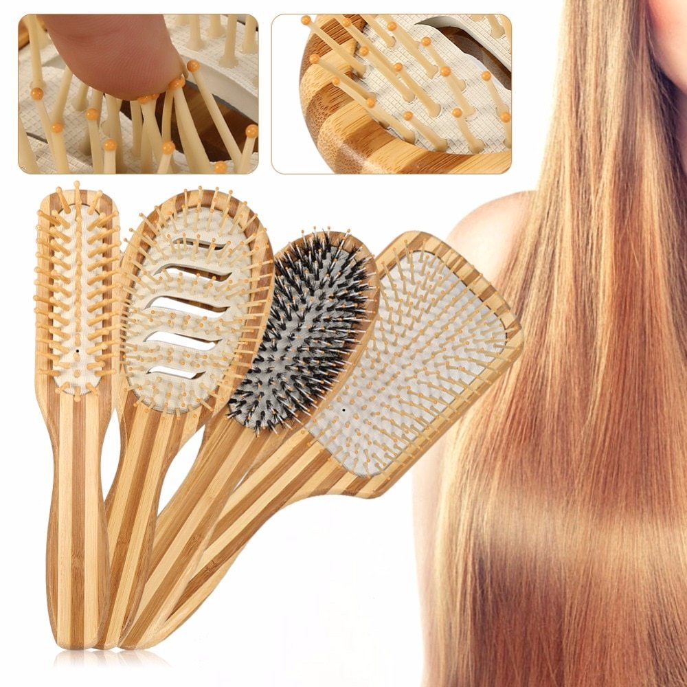 Natural bamboo scalp massage comb MERLIÁ