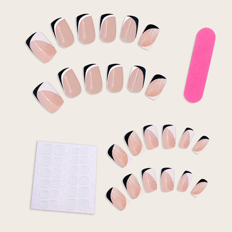 Black French Nail Stickers MERLIÁ