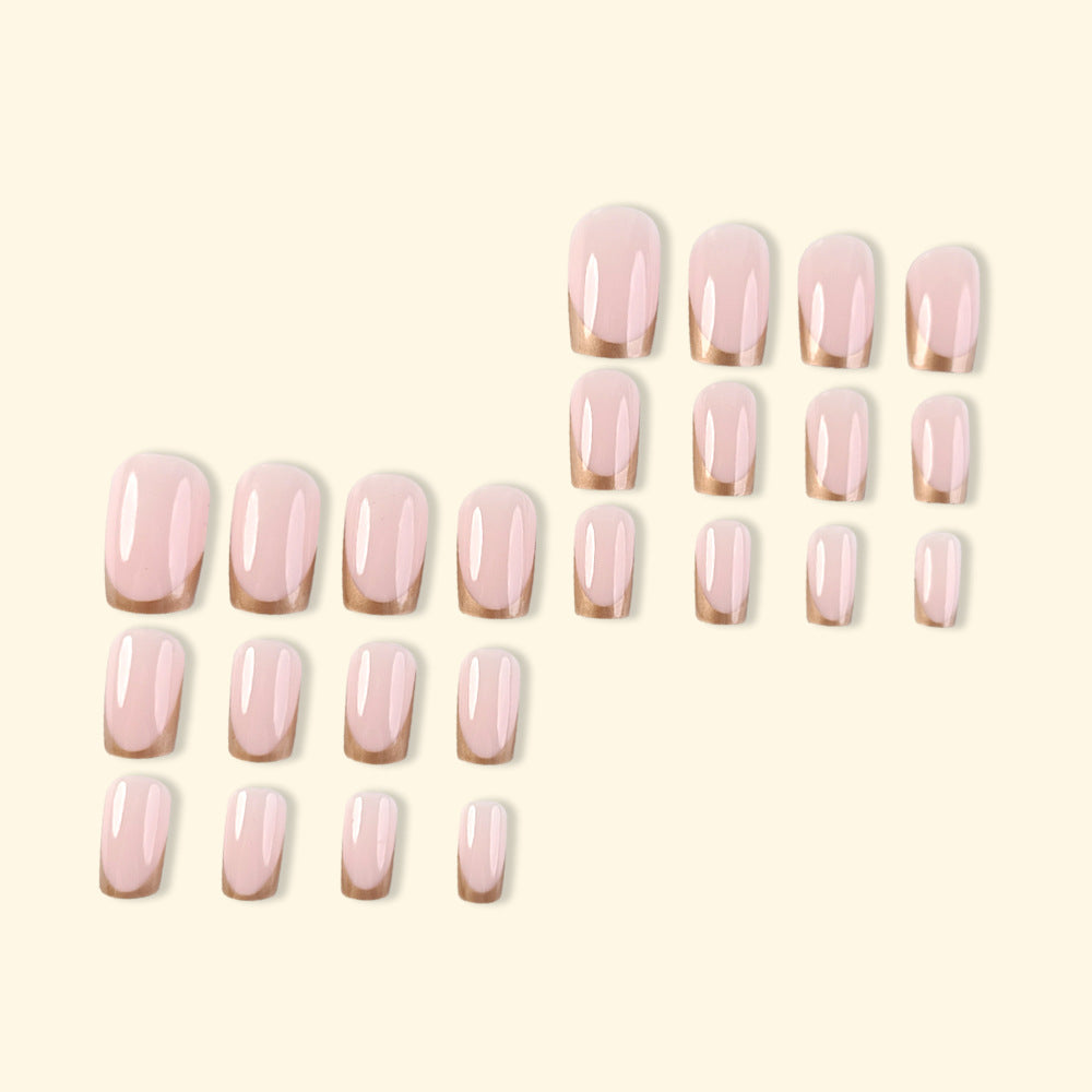 Golden Trim French Press-On Nails MERLIÁ