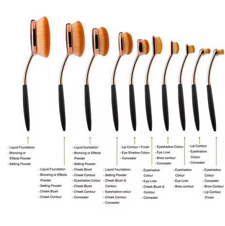 Luxury Oval Makeup Brush - MERLIÁ