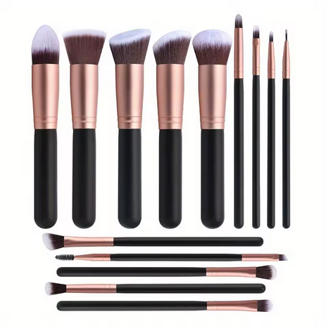 Professionelles Make-up-Pinsel-Set mit Holzgriff (14-teilig)