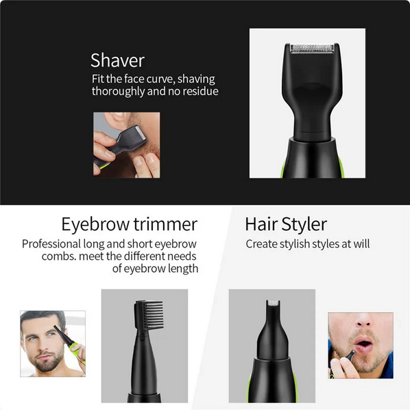 Five-in-One Multifunctional Nose & Facial Hair Trimmer – Precision Grooming Tool MERLIÁ