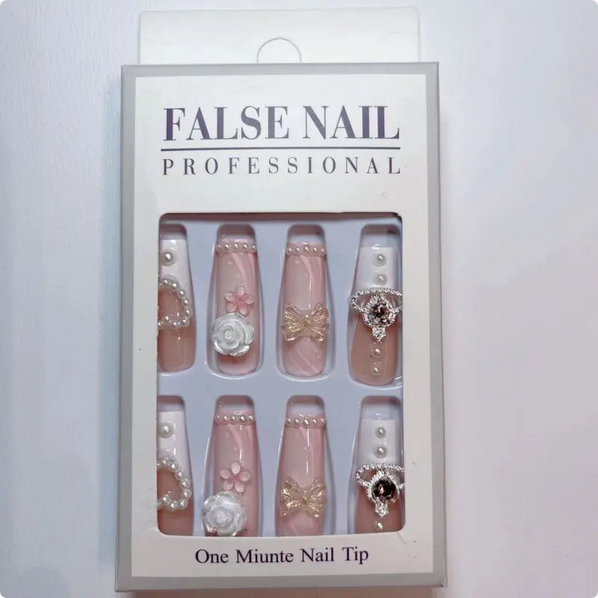 Romantic Pink False Nails 🎀 MERLIÁ