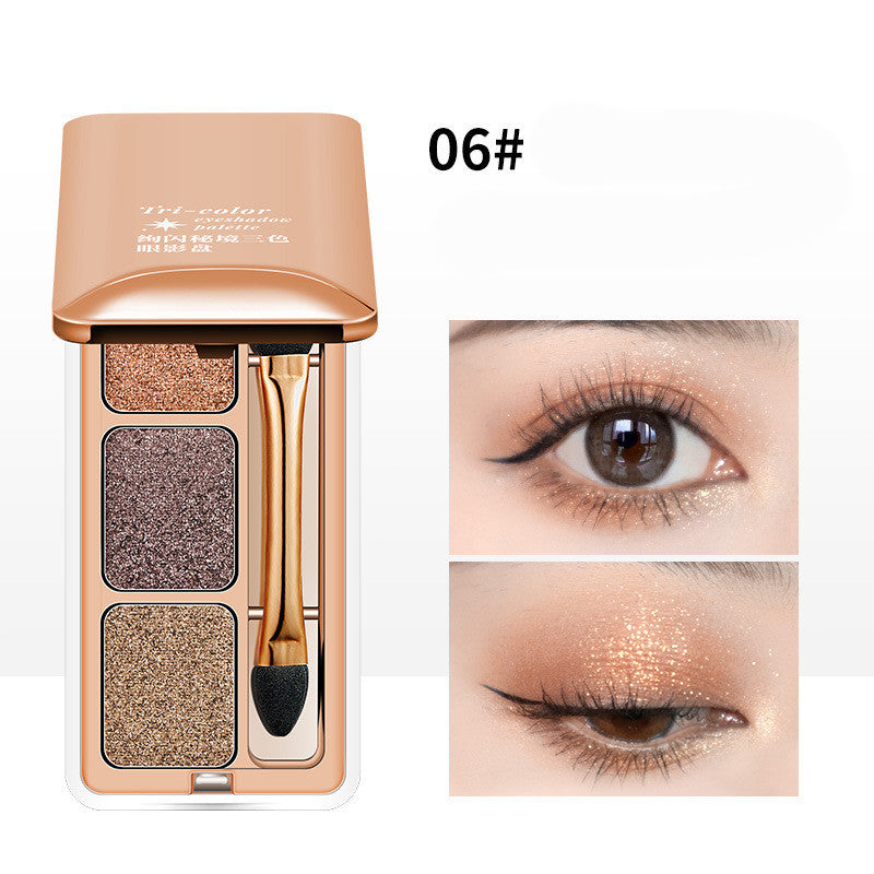 Three Color Eye Shadow Plate With Pearly Light MERLIÁ