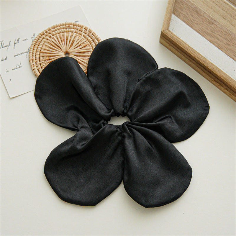 Silky Flower Hair Scrunchie