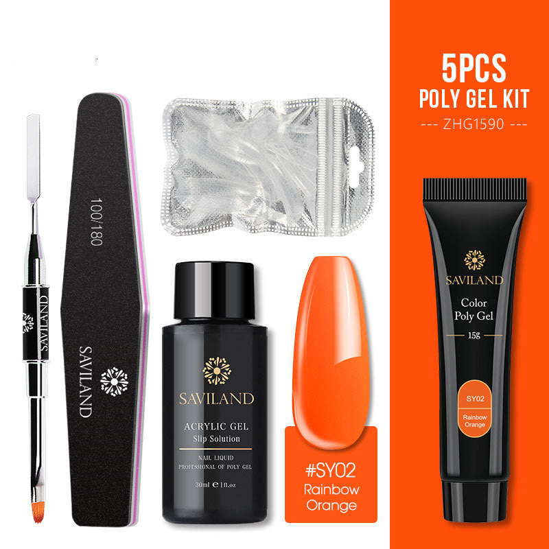5-Piece Soft Rainbow Poly Gel Kit MERLIÁ