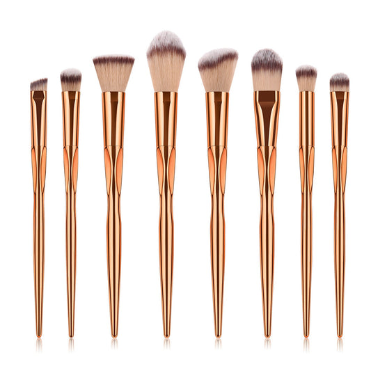 8-Piece Gold Makeup Brush Set MERLIÁ
