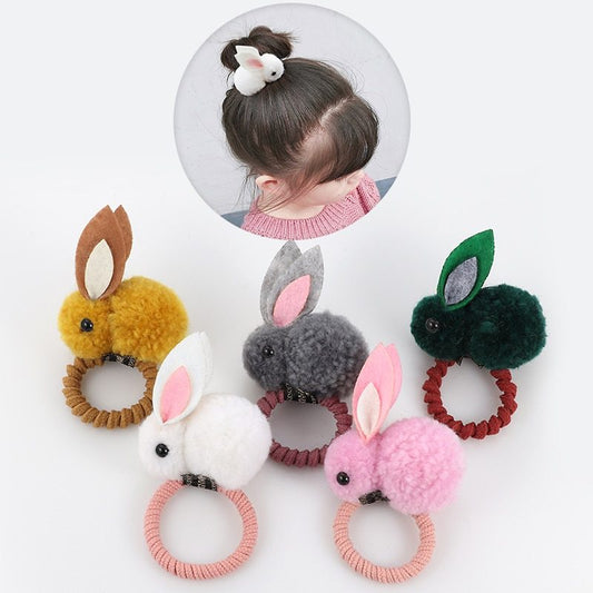 Fluffy Bunny Hair Tie - 6pcs🐇