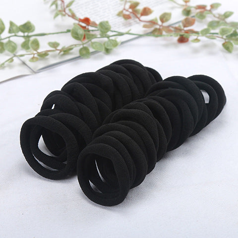 Black High Elasticity Hair tie Set