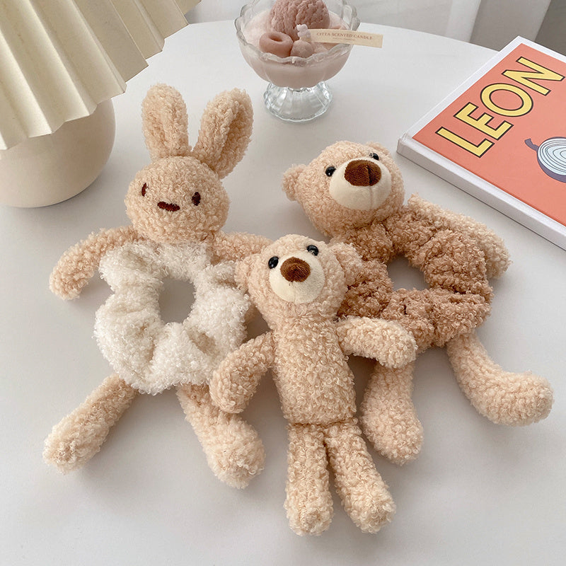 Korean Plush Bear Large Intestine Hair Tie MERLIÁ