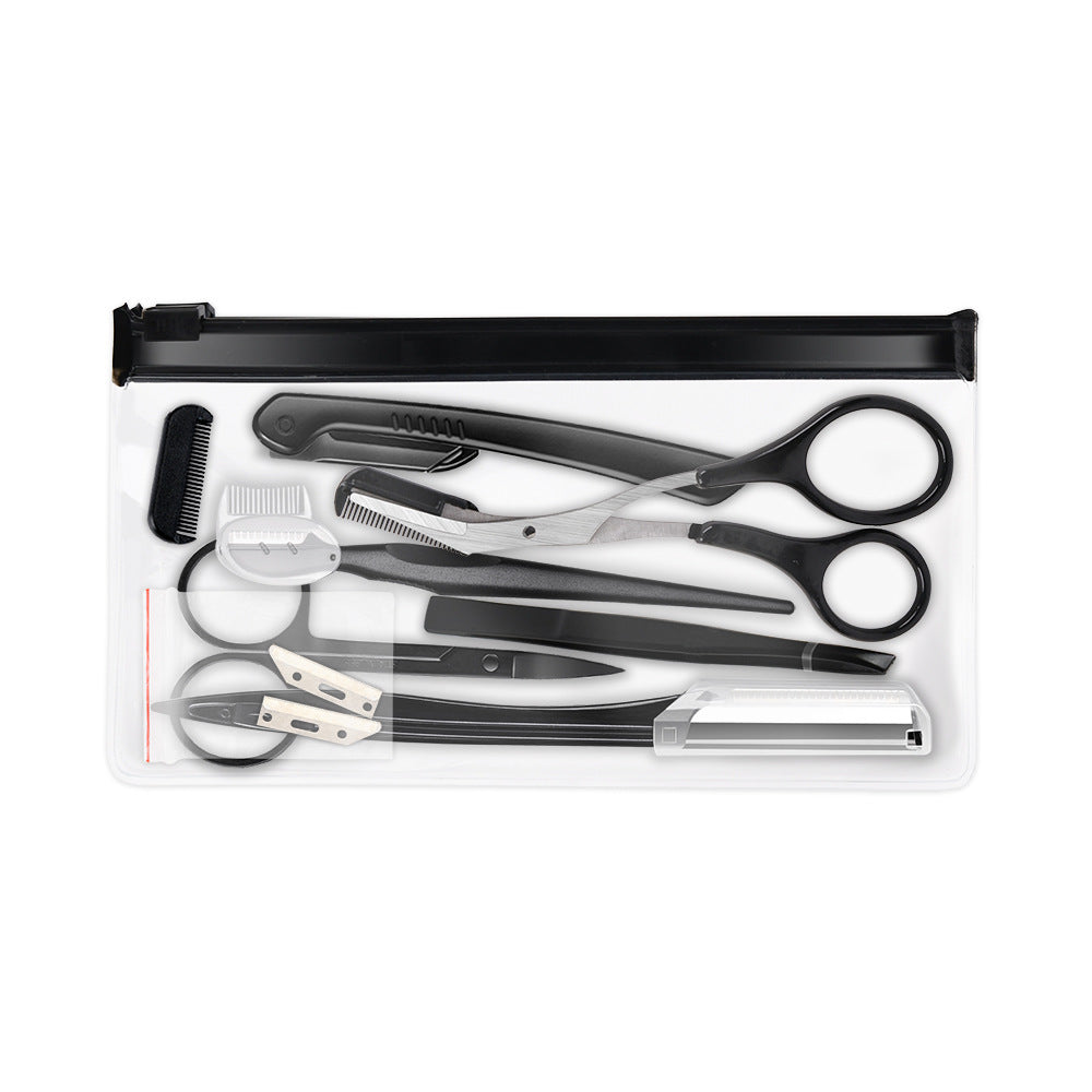 11-Piece Black Eyebrow Trimming Set