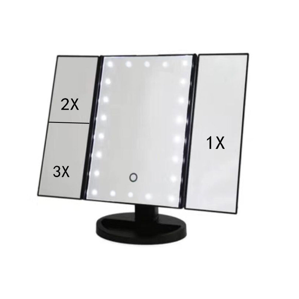 24 LED Tri-Fold Touch Screen Makeup Mirror