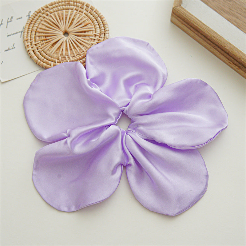 Silky Flower Hair Scrunchie