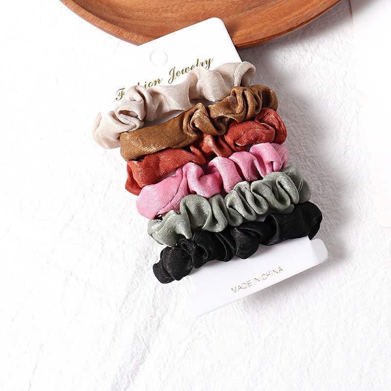 Colorful Satin Scrunchie Set