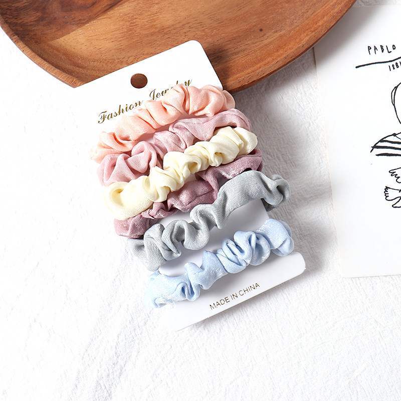 Colorful Satin Scrunchie Set