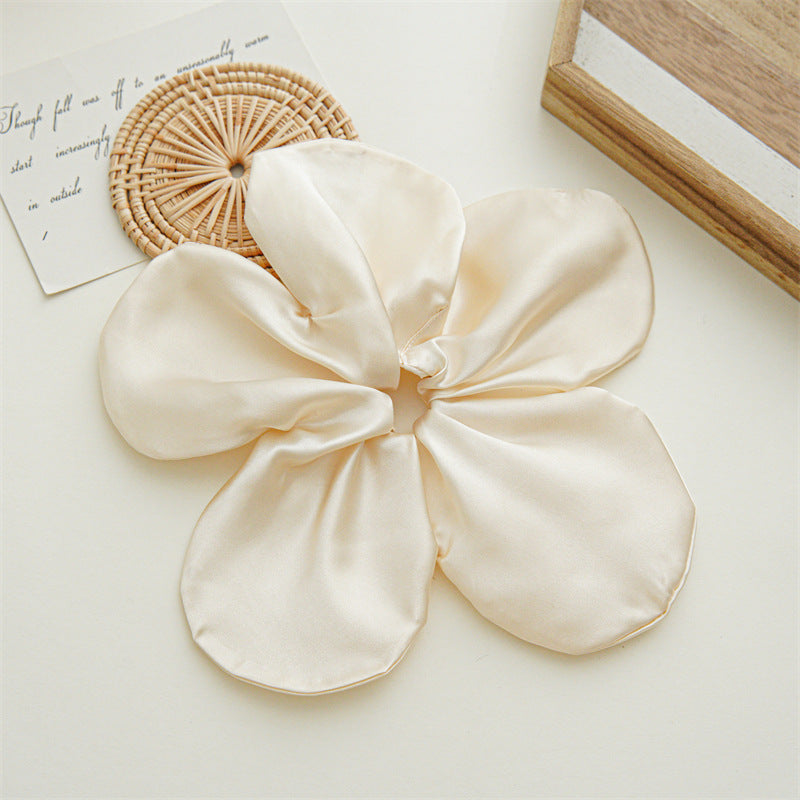 Silky Flower Hair Scrunchie