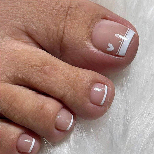 French Toe Fake Nails🤍 MERLIÁ