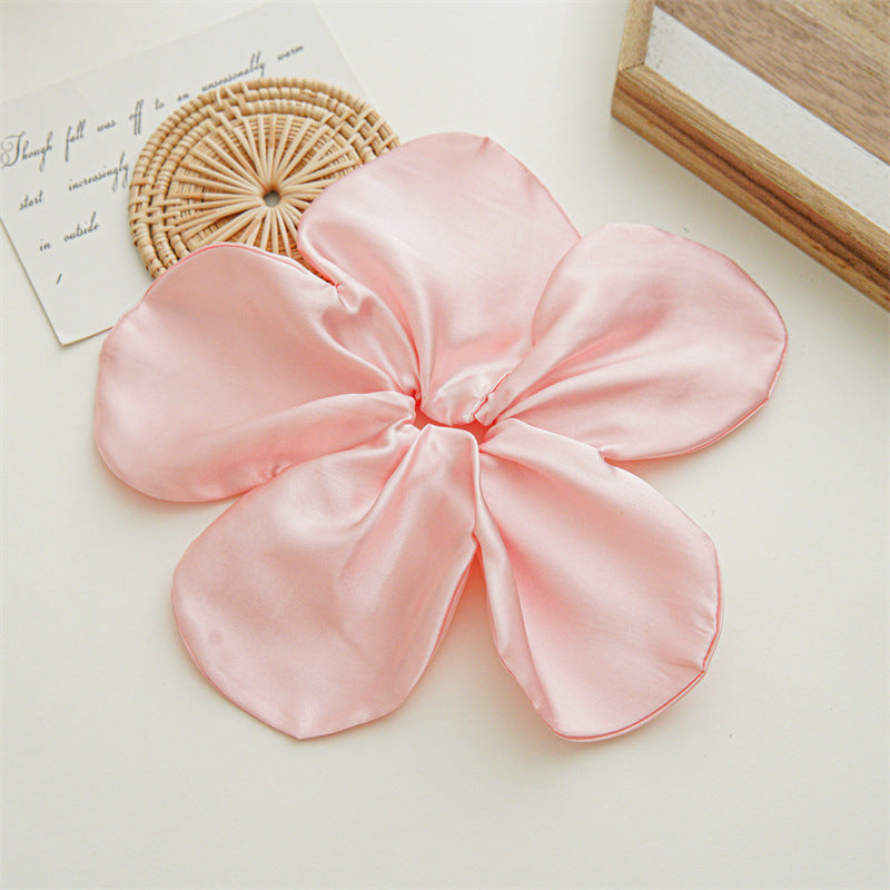 Silky Flower Hair Scrunchie