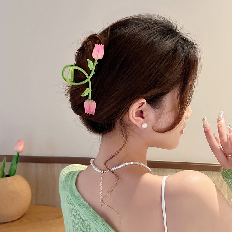 Cute tulip-shaped hair clip 🌷