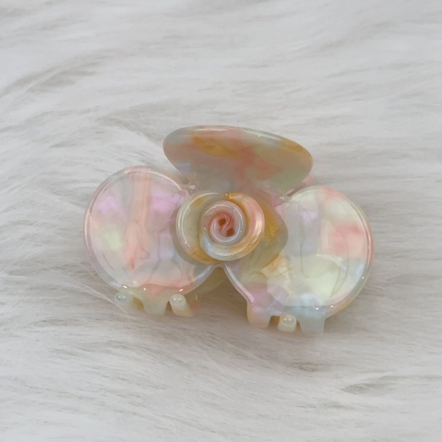 French Style Cold Medium Rose Flower Barrettes MERLIÁ