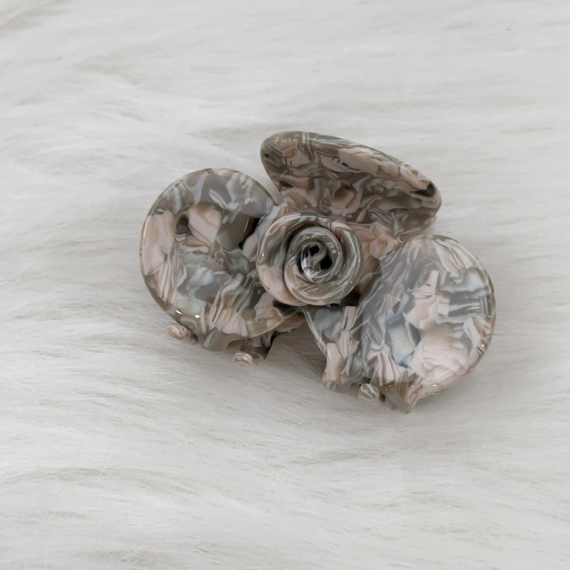 French Style Cold Medium Rose Flower Barrettes MERLIÁ