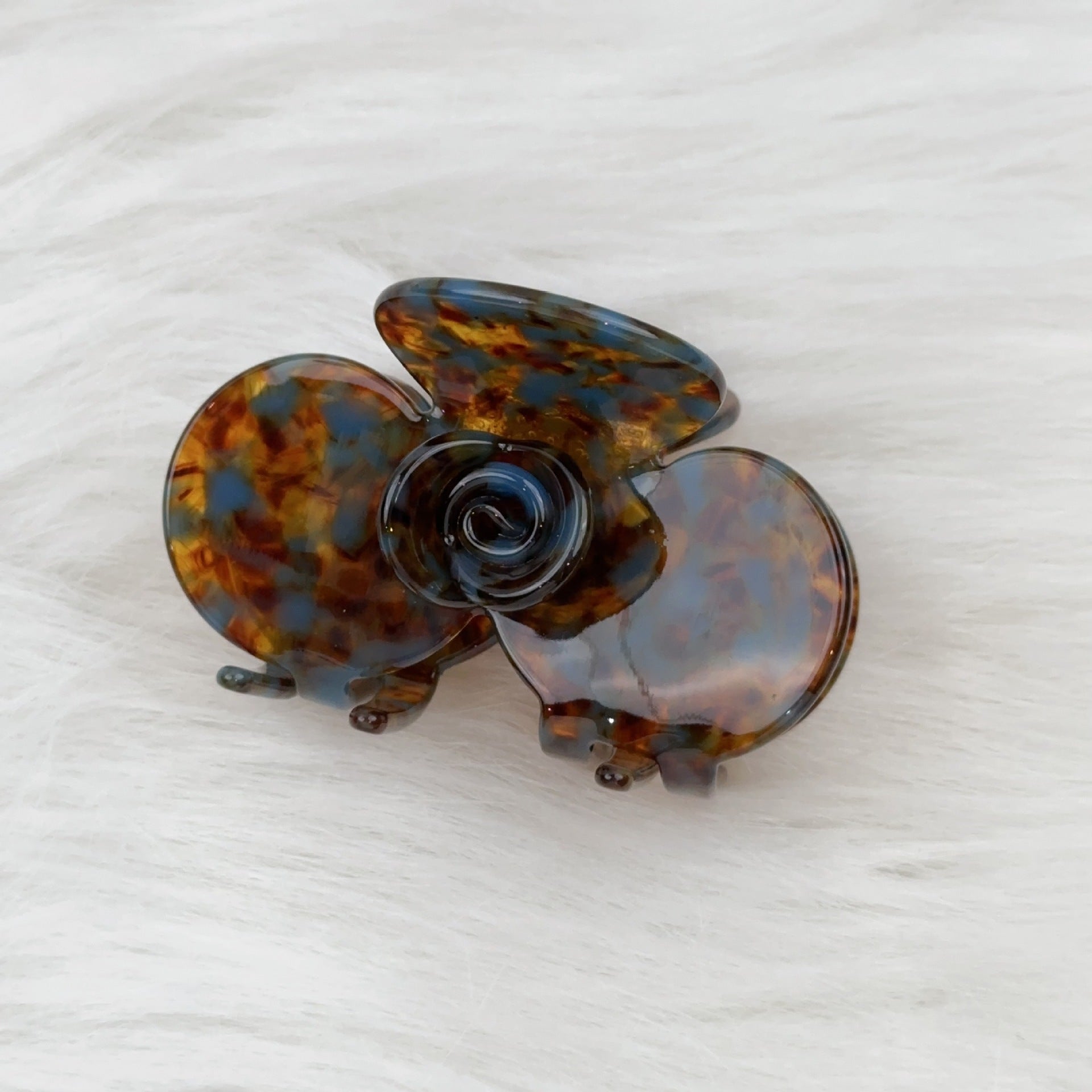 French Style Cold Medium Rose Flower Barrettes MERLIÁ