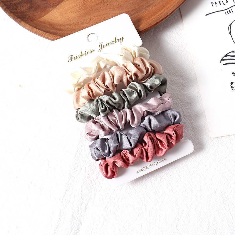 Colorful Satin Scrunchie Set