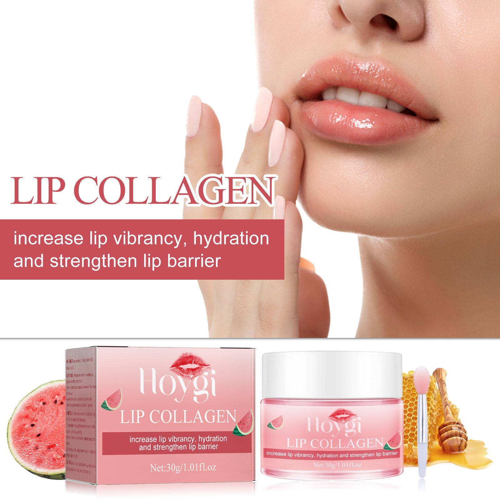 Watermelon Flavor Lip Balm with brush🍉 MERLIÁ