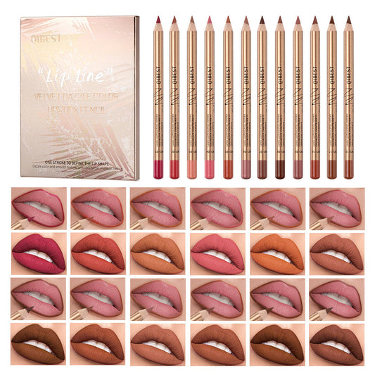 12-Piece Waterproof & Long-Lasting Lip Liner Set MERLIÁ