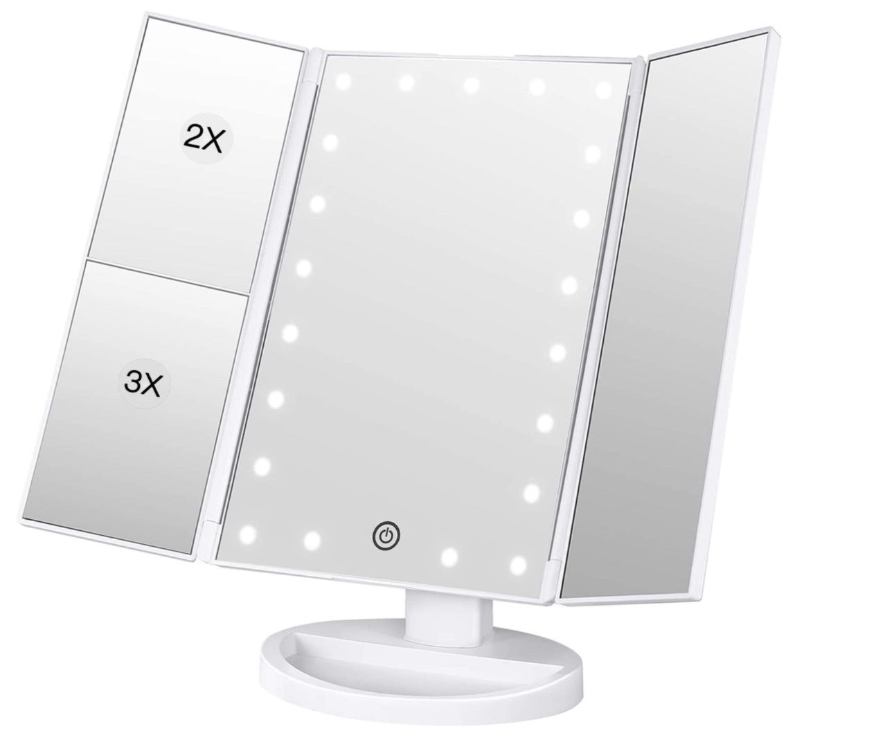 24 LED Tri-Fold Touch Screen Makeup Mirror