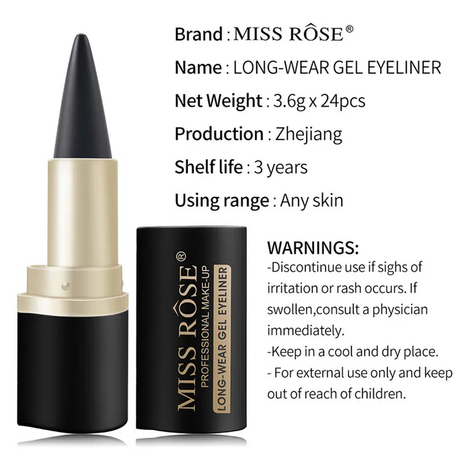 Wasserfester schwarzer Eyeliner-Stift