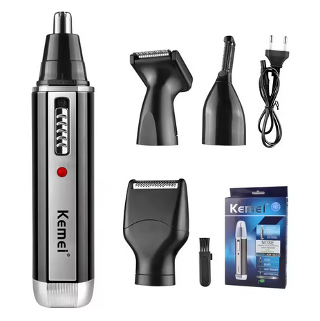 Wiederaufladbarer 4-in-1-Trimmer für Männer – Bart-, Nasen-, Ohren- und Augenbrauen-Pflegeset