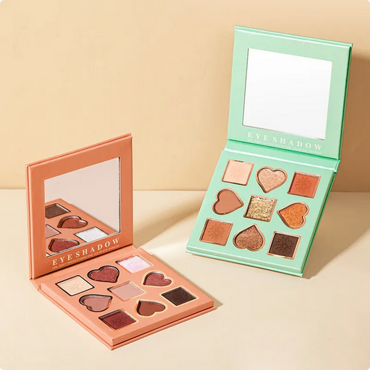 Peach Glow 9-Color Eyeshadow Palette – Matte, Shimmer & Glitter MERLIÁ